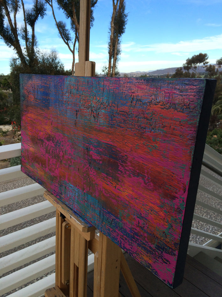 In the Park by Alicia Dunn |  Side View of Artwork 