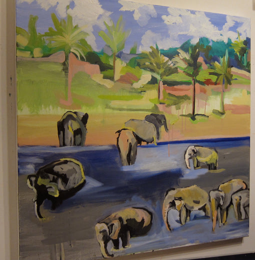 Celebration Of ElephantsPart II by Colette Wirz Nauke |  Context View of Artwork 