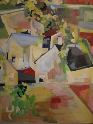 Dreamy Villa by Colette Wirz Nauke |  Side View of Artwork 