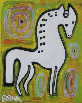 Original art for sale at UGallery.com | Fairytale Horse by Jessica JH Roller | $225 | acrylic painting | 10' h x 8' w | photo 2