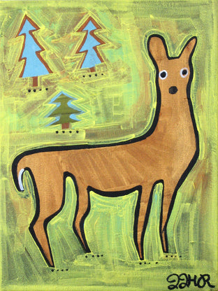 Doe and Spruce by Jessica JH Roller |  Artwork Main Image 