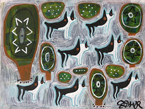 Original art for sale at UGallery.com | Terrier at the Playground by Jessica JH Roller | $375 | acrylic painting | 12' h x 16' w | thumbnail 1