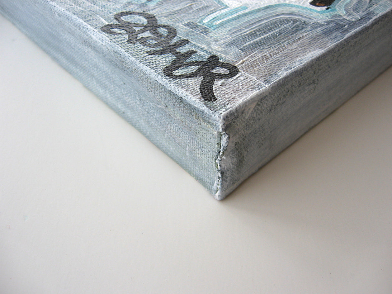 Terrier at the Playground by Jessica JH Roller |  Side View of Artwork 