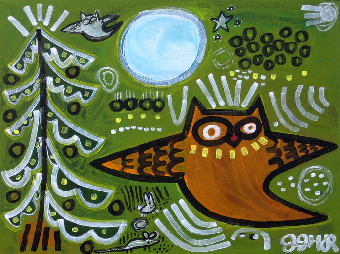 Storybook Owl by Jessica JH Roller |  Artwork Main Image 
