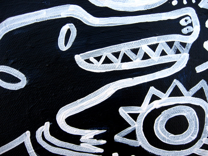 Black Alligator by Jessica JH Roller |   Closeup View of Artwork 