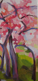 Original art for sale at UGallery.com | Sweet Melodies Of Cherry Blossoms by Colette Wirz Nauke | $925 | acrylic painting | 20' h x 16' w | thumbnail 3