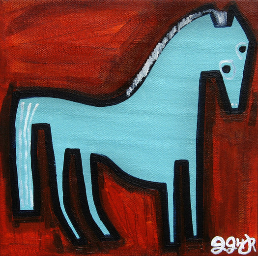 Little Blue Pony by Jessica JH Roller |  Artwork Main Image 