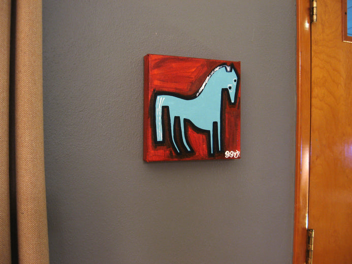 Little Blue Pony by Jessica JH Roller |  Context View of Artwork 