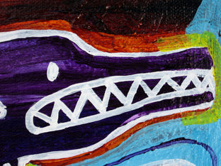 Alligator and Rat by Jessica JH Roller |   Closeup View of Artwork 