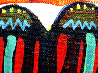 Original art for sale at UGallery.com | July Turtle by Jessica JH Roller | $370 | acrylic painting | 12' h x 16' w | photo 3