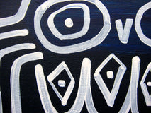 Original art for sale at UGallery.com | Owl on Dark Blue by Jessica JH Roller | $300 | acrylic painting | 12' h x 12' w | thumbnail 4