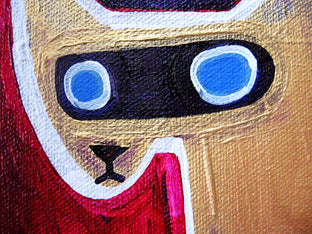 Original art for sale at UGallery.com | Old Kitty by Jessica JH Roller | $275 | acrylic painting | 9' h x 12' w | photo 4