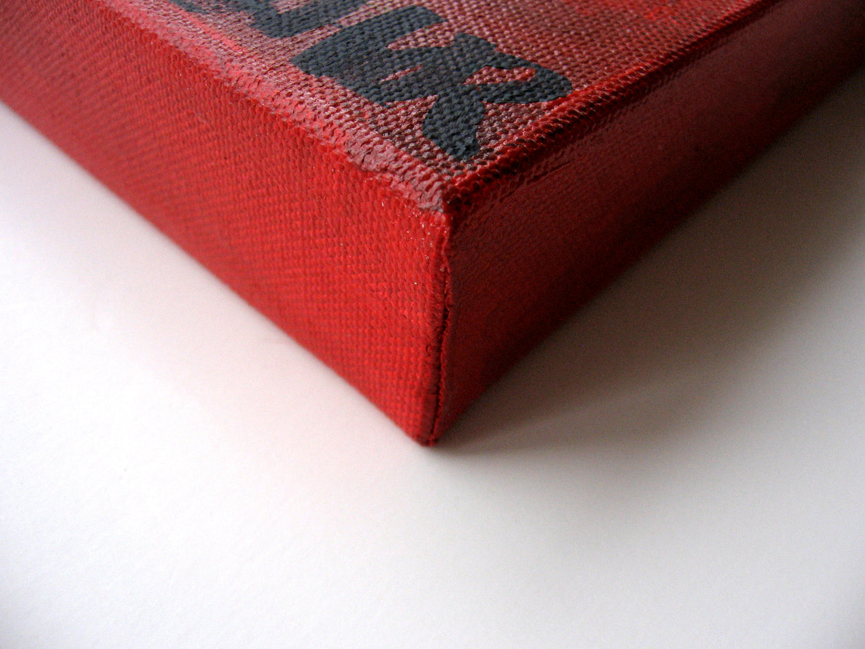 Red Fox on Red by Jessica JH Roller |  Side View of Artwork 