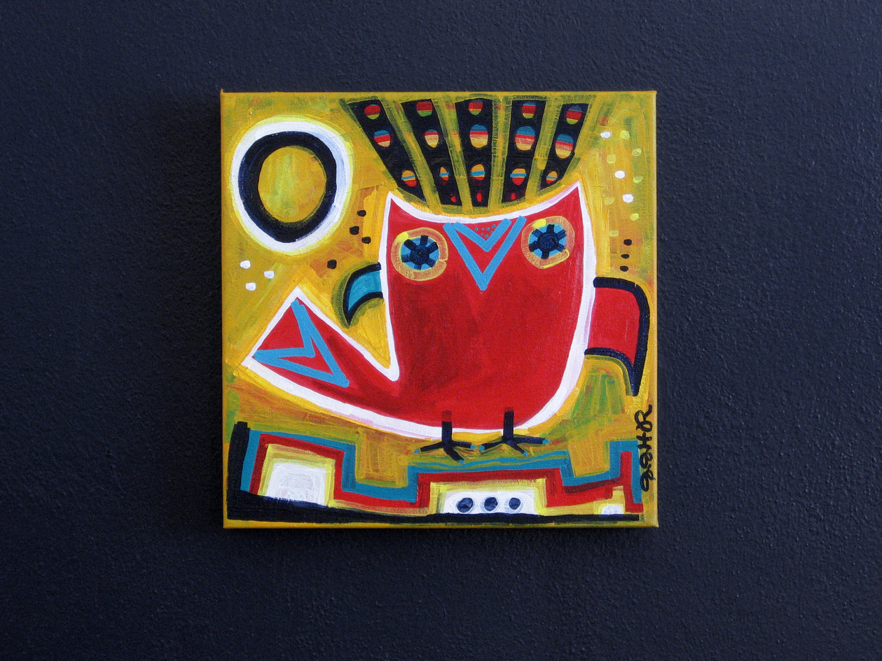 Horned Owl by Jessica JH Roller |  Context View of Artwork 