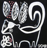 Original art for sale at UGallery.com | Skunk by Jessica JH Roller | $325 | acrylic painting | 12' h x 12' w | thumbnail 1