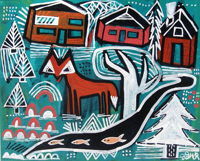 Fox in the Neighborhood by Jessica JH Roller | Artwork Main Image