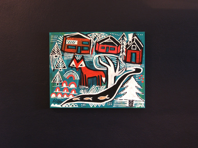 Fox in the Neighborhood by Jessica JH Roller |  Context View of Artwork 