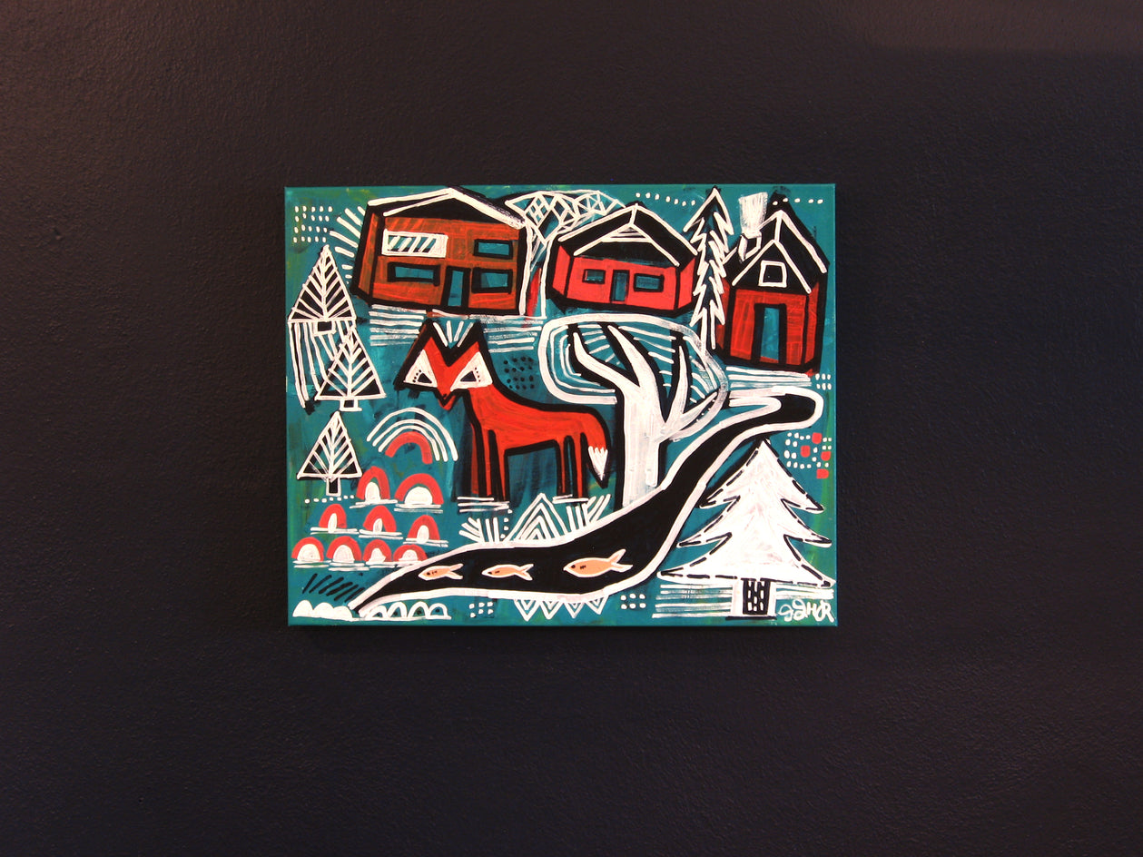 Fox in the Neighborhood by Jessica JH Roller |  Context View of Artwork 