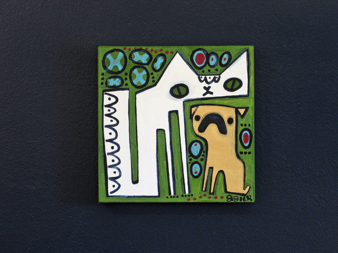 Cat and Pug by Jessica JH Roller |  Context View of Artwork 