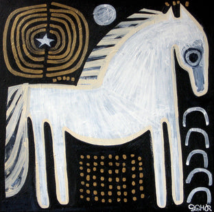 Original art for sale at UGallery.com | Midnight Pony by Jessica JH Roller | $600 | acrylic painting | 20' h x 20' w | photo 1