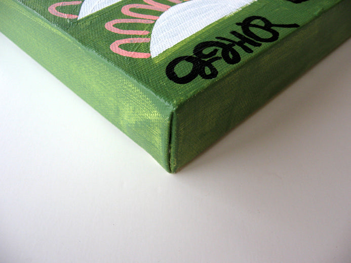 Pink Pug by Jessica JH Roller |  Side View of Artwork 