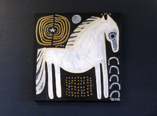 Original art for sale at UGallery.com | Midnight Pony by Jessica JH Roller | $600 | acrylic painting | 20' h x 20' w | photo 3