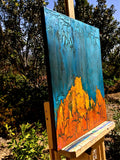 Original art for sale at UGallery.com | Glow with the Gold of Sunshine by Alicia Dunn | $450 | acrylic painting | 14' h x 11' w | thumbnail 2