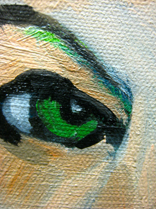 Original art for sale at UGallery.com | Untitled (Pre-Raphaelite) by Malia Pettit | $350 | oil painting | 12' h x 12' w | photo 4