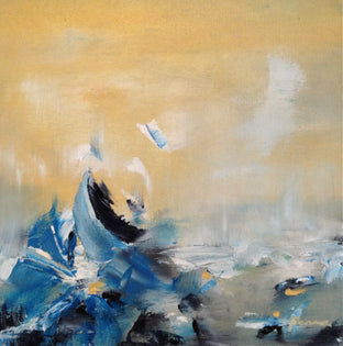 Original art for sale at UGallery.com | Yellow Sky by Sarah Parsons | $250 | oil painting | 12' h x 12' w | photo 1