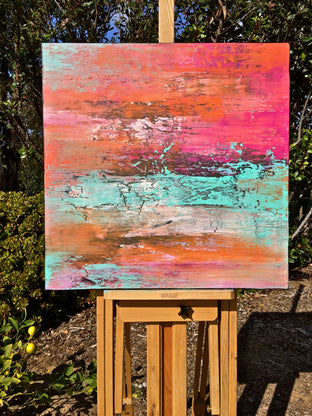 Original art for sale at UGallery.com | Sundown at Sea by Alicia Dunn | $750 | acrylic painting | 24' h x 24' w | photo 3