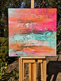 Original art for sale at UGallery.com | Sundown at Sea by Alicia Dunn | $750 | acrylic painting | 24' h x 24' w | thumbnail 3
