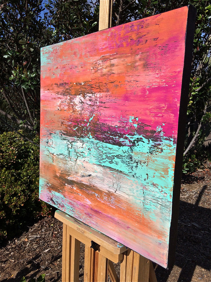 Sundown at Sea by Alicia Dunn |  Side View of Artwork 