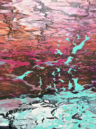 Sundown at Sea by Alicia Dunn |   Closeup View of Artwork 