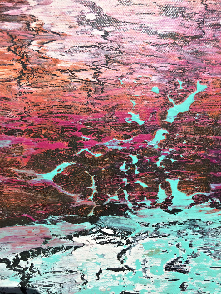 Sundown at Sea by Alicia Dunn |  Closeup View of Artwork 