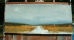 Original art for sale at UGallery.com | Towards Tomorrow by Ronda Waiksnis | $600 | oil painting | 20' h x 47.5' w | thumbnail 3