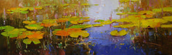 Original art for sale at UGallery.com | Waterlilies Sunny Day by Vahe Yeremyan | $1,200 | oil painting | 22' h x 45' w | thumbnail 4