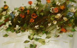 Original art for sale at UGallery.com | Pansies Viola by Vahe Yeremyan | $800 | oil painting | 24' h x 24' w | thumbnail 4