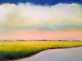 Original art for sale at UGallery.com | Indigo Blue Marsh by Nancy Hughes Miller | $1,675 | oil painting | 36' h x 36' w | photo 4