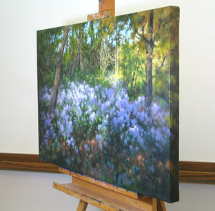 Original art for sale at UGallery.com | Into the Woods with Asters by Suzanne Massion | $1,225 | oil painting | 24' h x 36' w | photo 2
