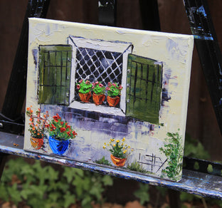 Little Italy by Lisa Elley |  Side View of Artwork 