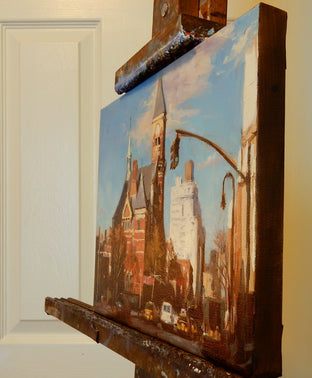 Original art for sale at UGallery.com | Jefferson Market Library by Jonelle Summerfield | $400 | oil painting | 9' h x 12' w | photo 2