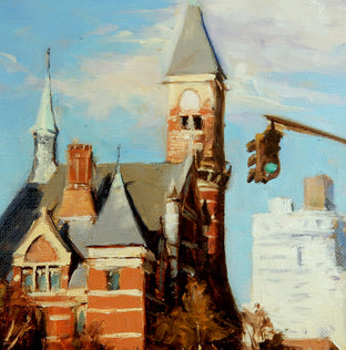 Original art for sale at UGallery.com | Jefferson Market Library by Jonelle Summerfield | $400 | oil painting | 9' h x 12' w | photo 3