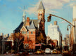 Original art for sale at UGallery.com | Jefferson Market Library by Jonelle Summerfield | $400 | oil painting | 9' h x 12' w | thumbnail 1