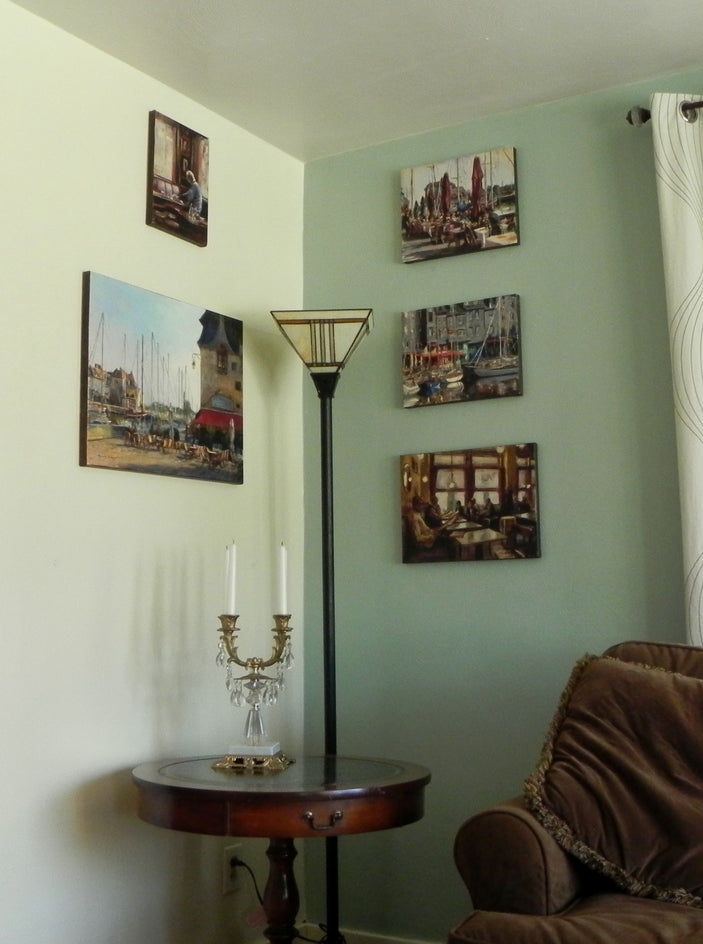 View of Honfleur by Jonelle Summerfield |  Side View of Artwork 