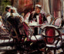 Original art for sale at UGallery.com | Late Dinner in Paris II by Jonelle Summerfield | $550 | oil painting | 11' h x 14' w | thumbnail 4