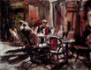 Original art for sale at UGallery.com | Late Dinner in Paris II by Jonelle Summerfield | $550 | oil painting | 11' h x 14' w | thumbnail 1