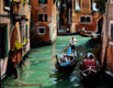 Original art for sale at UGallery.com | Lone Gondolier by Jonelle Summerfield | $500 | oil painting | 11' h x 14' w | thumbnail 1
