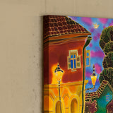 Original art for sale at UGallery.com | Cozy Street, Prague by Yelena Sidorova | $725 | mixed media artwork | 24' h x 20' w | thumbnail 2