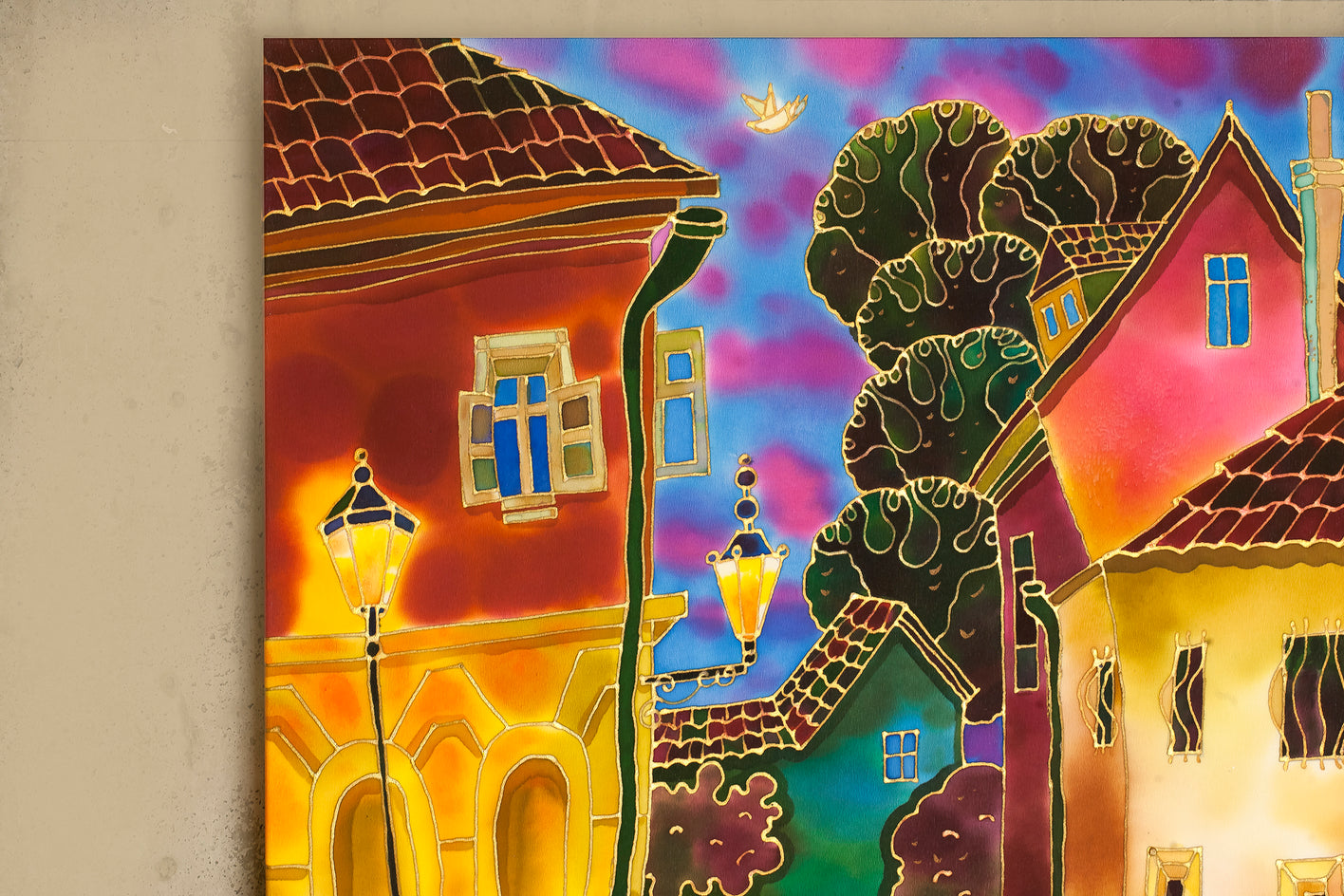 Cozy Street, Prague by Yelena Sidorova |  Closeup View of Artwork 