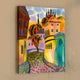 Original art for sale at UGallery.com | Small Street, Prague by Yelena Sidorova | $825 | mixed media artwork | 24' h x 30' w | thumbnail 3